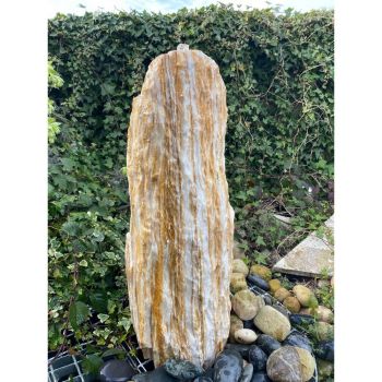Riveria Monolith Water Feature with Pump, Light, Reservoir and Grid - 70-80cm H, 25-30cm Base