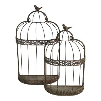 48/60cm Flower Baskets (Set of 2) - L15 x W36 x H60 cm