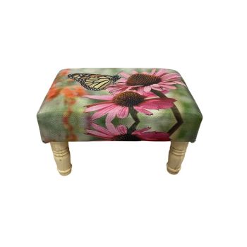 Butterfly Footstool - Linen - L25 x W45 x H28 cm
