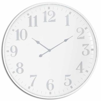 Aubrey Large Wall Clock - Metal - L5 x W80 x H80 cm - White