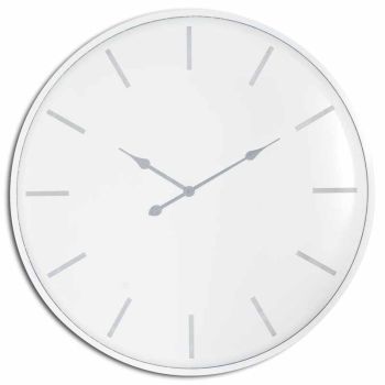 Brandon Large Wall Clock - Metal - L5 x W80 x H80 cm - White