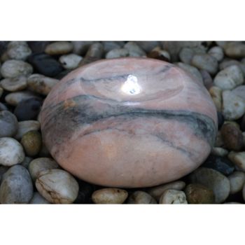 Polished Sunset Marble Fountain Water Feature with Pump, Light, Reservoir and Grid - 35-45cm x 20-30cm H Mixed Colors