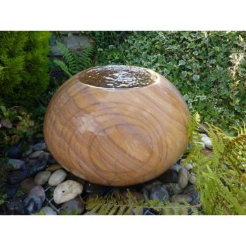 Rainbow Sandstone Arius Water Feature with Pump, Light, Reservoir and Grid - Dia50cm x 36cm H