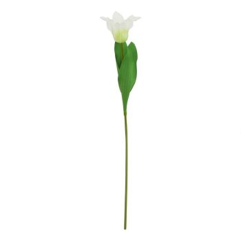 The Natural Garden Collection Parrot Tulip - Artificial Flower (Single Stem) - Plastic - L9 x W9 x H67 cm - White