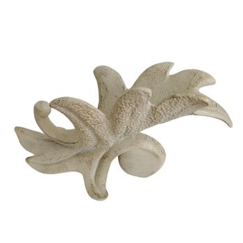 26cm Cream Wine Bottle Holder - Resin - L12 x W15 x H26 cm