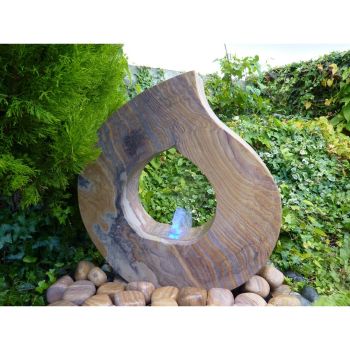 Rainbow Babbling Flame Garden Water Feature - 45x13x45cm