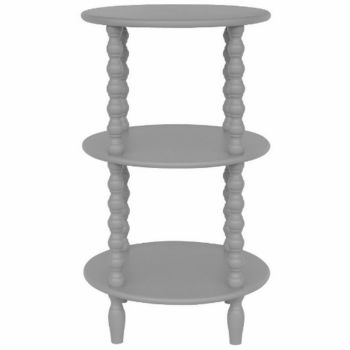 The Camden Collection Tall Round Side Table - Wood - L45 x W45 x H76 cm - Grey