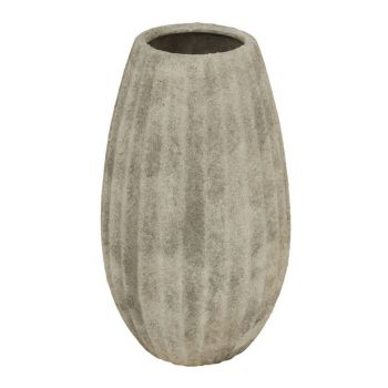 Catania Medium Olpe Vase - Ceramic - L18 x W18 x H31 cm - Light Grey
