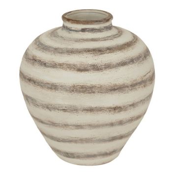 Ravello Large Stripe Amfora Vase - Ceramic - L43 x W43 x H48 cm - Brown
