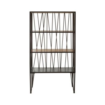 New Foundry Four Tier Shelf Unit - Metal/Wood - L34 x W89 x H160 cm - Natural