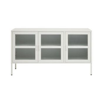 Acier Three Door Sideboard - Metal - L45 x W140 x H80 cm - White