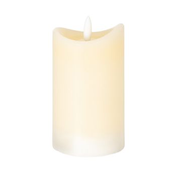 Luxe Collection Natural Glow 2.75x5 Melted LED Candle - Plastic - L7 x W7 x H12 cm - Cream
