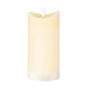 Luxe Collection Natural Glow 2.75x6 Melted LED Candle - Plastic - L7 x W7 x H15 cm - Cream