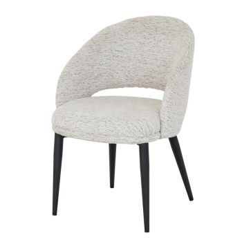 Sorelle Curved Indoor Dining Chair - Metal - L63 x W56 x H88 cm - White