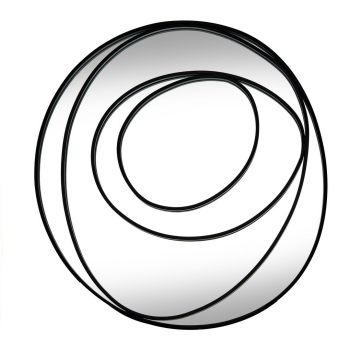 Brisa Swirl Mirror - Glass - L3 x W87 x H94 cm - Black