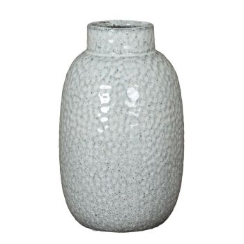 Cairn Dimple Medium Vase - Ceramic - L16 x W16 x H28 cm - White