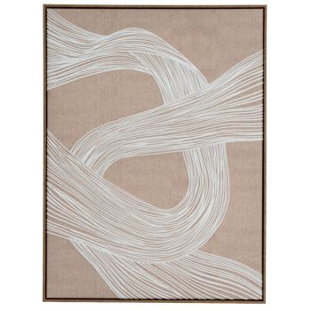 Clayre Line Art in Frame - Wood - L3 x W60 x H80 cm - Brown