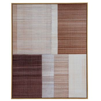 Umbora Hand Painted Canvas in Frame - Wood - L3 x W80 x H100 cm - Multi-Coloured