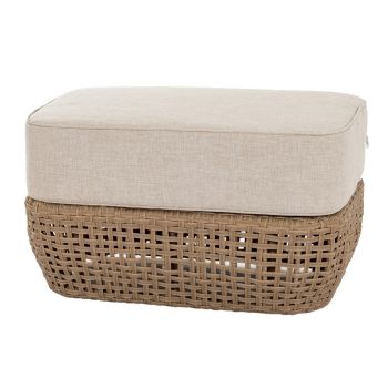 Bloom Collection Outdoor Footstool - Metal - L55 x W77 x H27 cm - Brown
