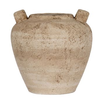 Terra Medium Urn Vase with Handles - Ceramic - L29 x W29 x H29 cm - Brown