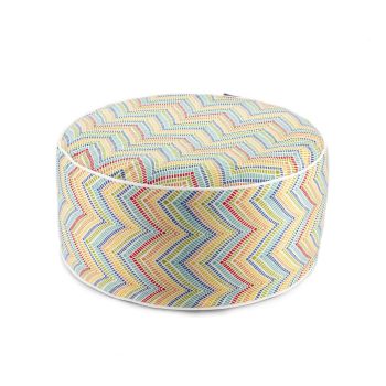 Round Inflatable Stool - Zigzag Print - L53 x W53 x H23 cm