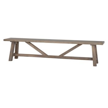 Haldon Collection Large Dining Bench - Wood - L35 x W200 x H45 cm - Brown
