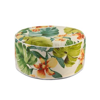 Round Inflatable Stool - Tropical Print - L53 x W53 x H23 cm
