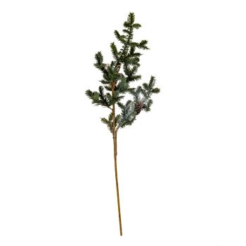 Woodland Pine Tall Stem with Pinecones - Plastic - H90 cm - Green