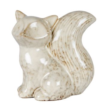 Alora Fox Looking Left - Ceramic - L15 x W9 x H18 cm - White