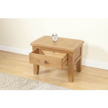 Shrewsbury Side Table with Drawer - L40 x W60 x H45 cm - Oak