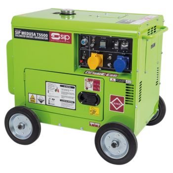 SIP MEDUSA T5500 Silenced Diesel Generator - L79.5 x W69 x H93 cm