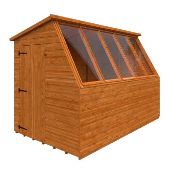10x6 Jewel Potting Shed 12mm Shed - L295 x W175 x H217 cm - Solid Wood/Softwood/Pine - Burnt Orange