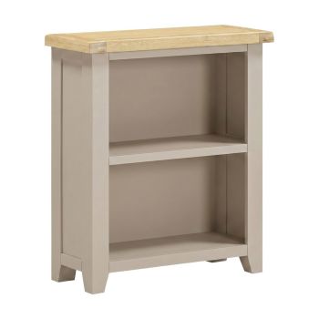 Windsor Low Bookcase - L32 x W80 x H91 cm - Putty/Oak