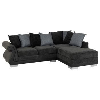 Elsa Corner Sofa - L177 x W88 x H234 cm - Dark Grey