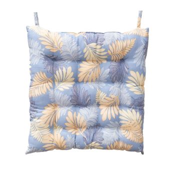 Square Seat Pad - L40 x W40 x H5 cm - Dark Fern on Navy