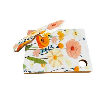 Chopping Board with Knife - MDF - L2 x W18 x H28 cm