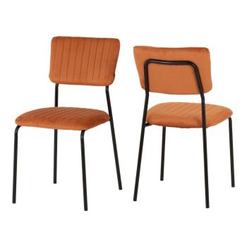 Sheldon Dining Chair (Pack of 4) - L53 x W45 x H84.5 cm - Burnt Orange