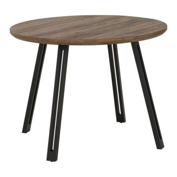Quebec Round Dining Table - L110 x W110 x H75.5 cm - Medium Oak Effect