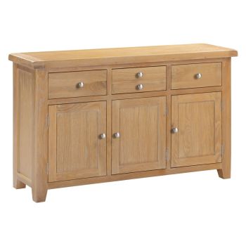 Windsor 3 Door 3 Drawer Sideboard - L40 x W137 x H82 cm - Natural Oak