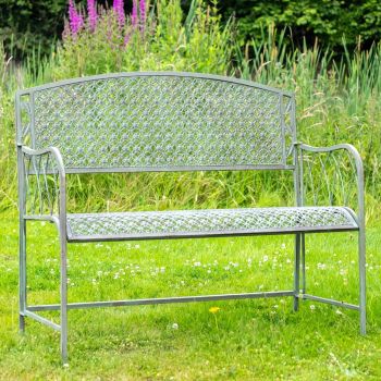 Oak Leaf Bench - L45 x W104 x H92 cm - Sage Brown