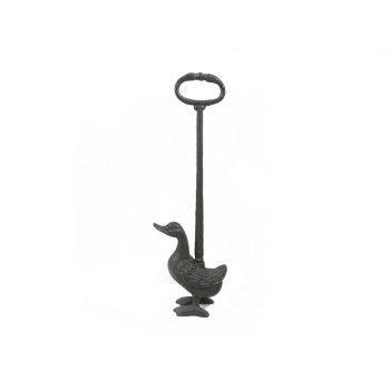 53cm Duck Doorstop - Cast Iron - L17 x W9 x H53 cm