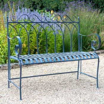 Gothic Bench L - L110 x W46 x H94 cm - Lead Grey