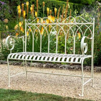 Gothic Bench - L110 x W46 x H94 cm - Cream