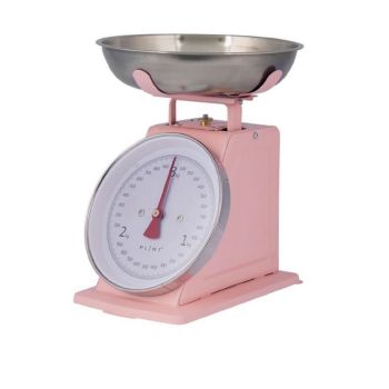 Weighing Scales - Metal/Stainless Steel/Acrylic - L21 x W14 x H25.5 cm - Rose Pink