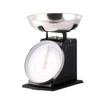 Weighing Scales - Metal/Stainless Steel/Acrylic - L21 x W14 x H25.5 cm - Black
