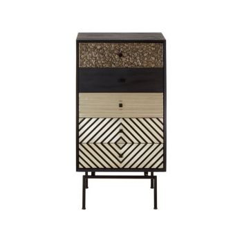 Boho Five Drawer Cabinet - Wood - L35 x W55 x H112 cm - Brown