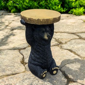 53cm Hand-finished Bear Table - MGO - L40 x W40 x H53 cm