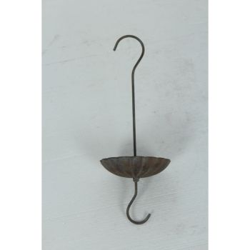 Metal Bird Feeder - L45 x W17 x H17 cm - Green/Gold