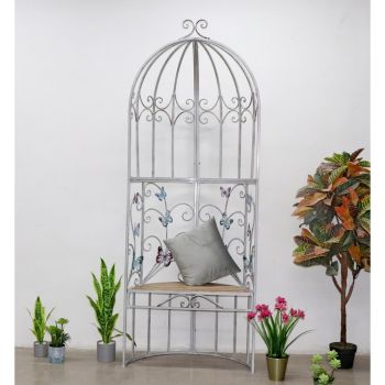 325cm Garden Gazebo - Metal - L200 X W200 X H325 cm - Cream
