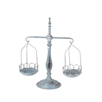 50cm Blue & Green Metal Scales - L44 x W18 x H50 cm